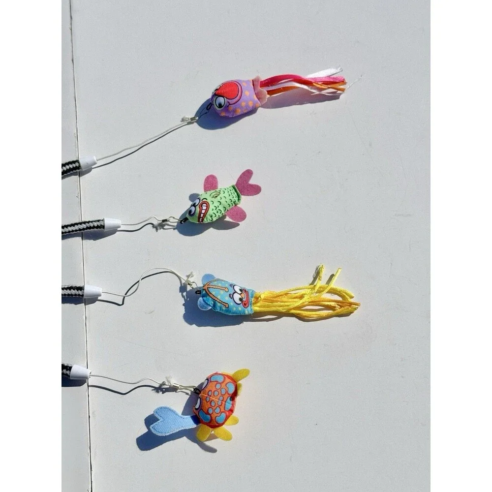 Fat Cat Catfisher Doorknob Hanger with 4 Dee-Lux Kitty Lures, Orange